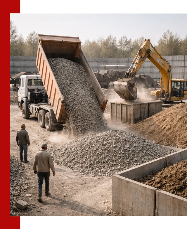 Доставка нерудных материалов с погрузкой и разгрузкой в Воркуте