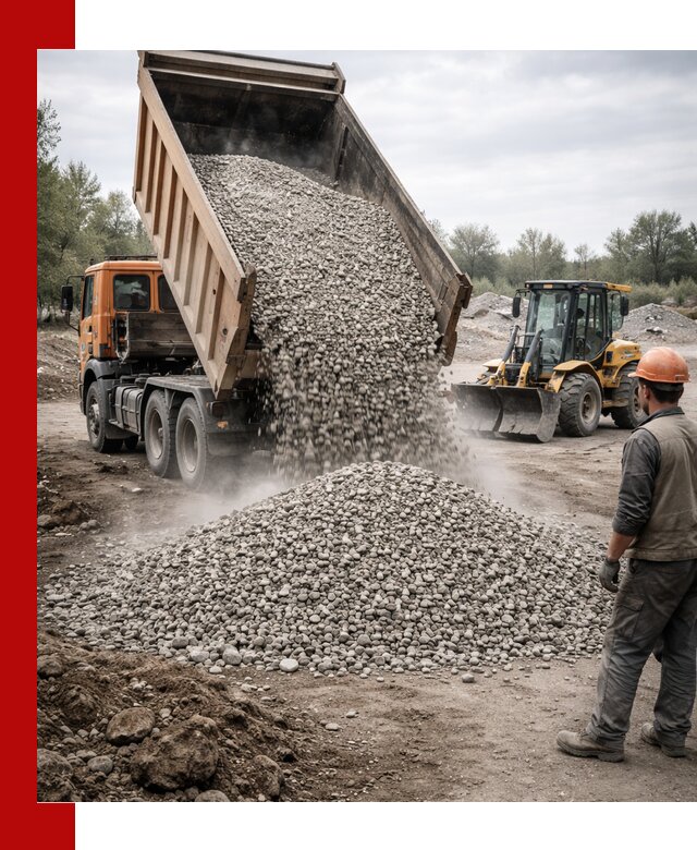 Доставка щебня в Воркуте крупными и мелкими фракциями