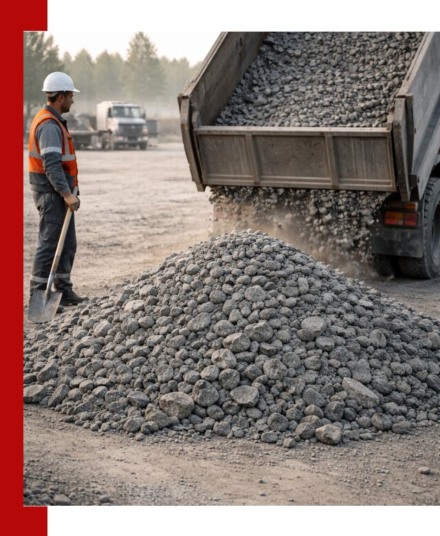 Гранитный щебень фракции 100–201 для строительства в Воркуте