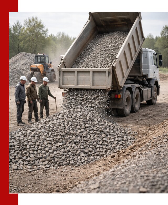 Доставка гравийного щебня фракции 70-120 в Воркуте