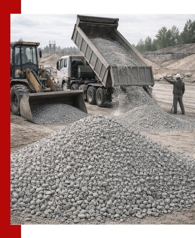 Доставка известнякового щебня фр. 5–20 в Воркуте