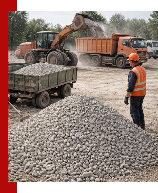 Доставка известнякового щебня фракция 20–40 в Воркуте