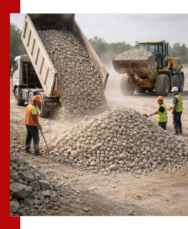 Доставка известнякового щебня фр. 40-70 в Воркуте