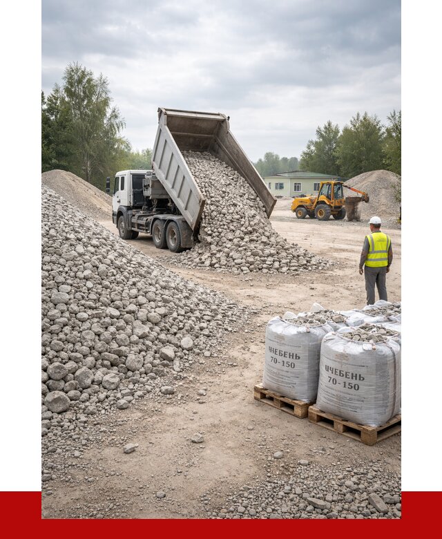 Известняковый щебень фракция 70-150 в Воркуте от 1285 р. | ПРОНЕРУДВрк