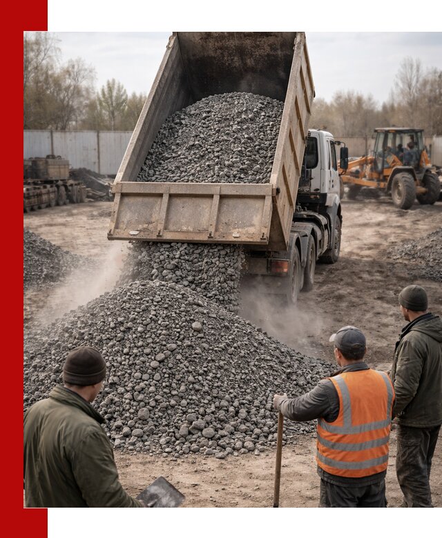 Доставка шлакового щебня в удобные сроки по выгодной цене в Воркуте