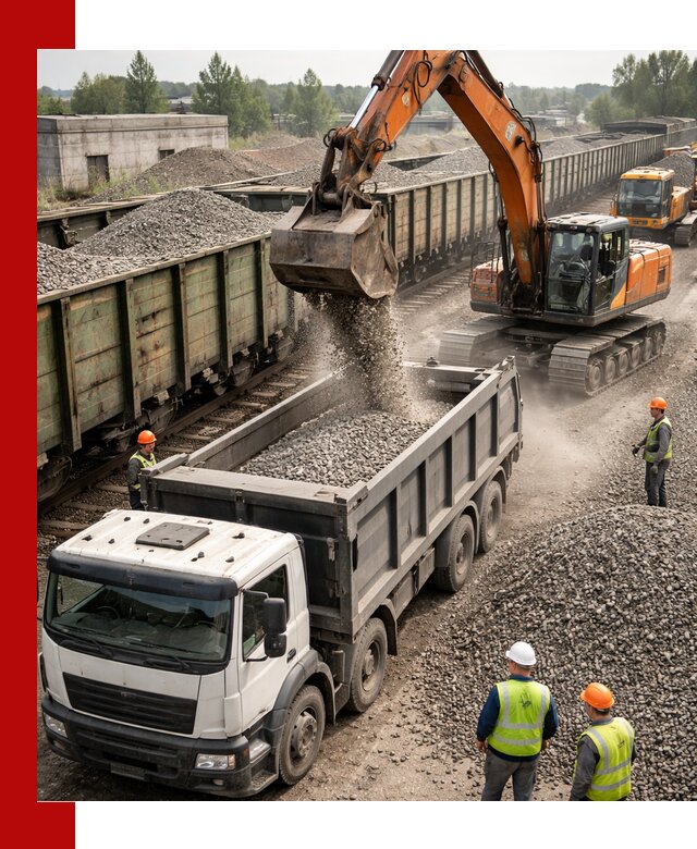 Железнодорожный щебень фракция 25–60 для поставок в Воркуте