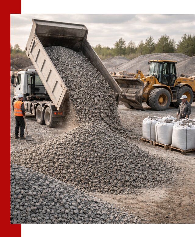 Бетонный щебень фракция 5–20 с доставкой в Воркуте