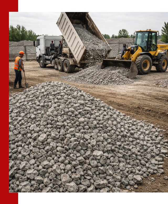 Доставка бетонного щебня фракции 40-70 в Воркуте