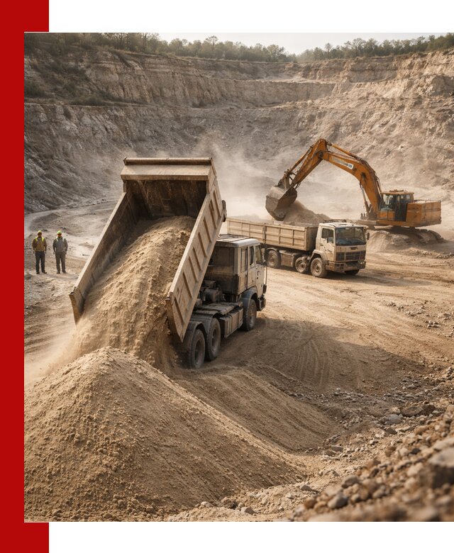 Карьерный песок навалом с доставкой в Воркуте