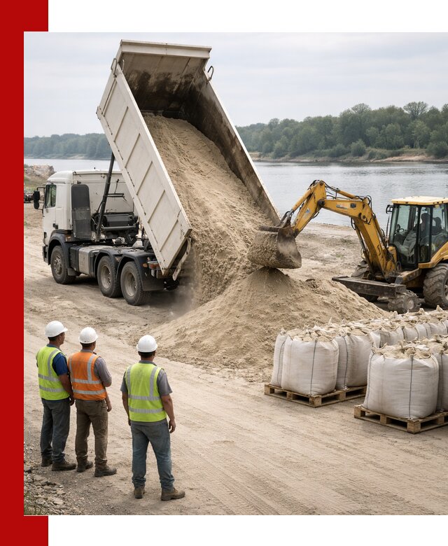 Доставка речного песка в Воркуте самосвалами и погрузкой
