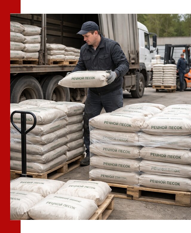 Речной песок в мешках с доставкой в Воркуте