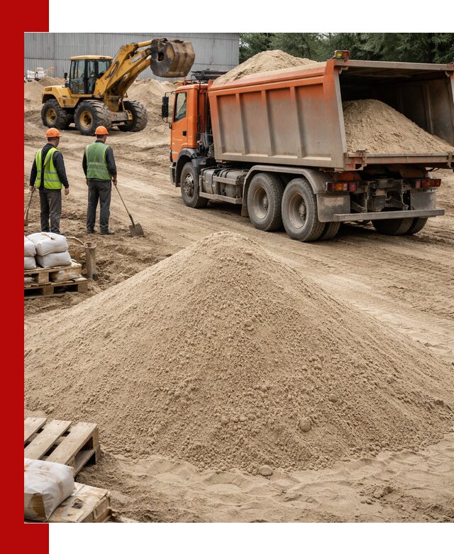 Доставка и продажа мытого речного песка в Воркуте