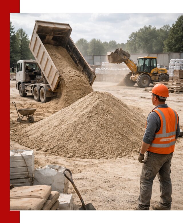 Доставка строительного песка с самосвалом в Воркуте