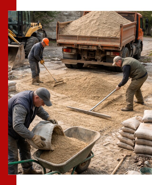 Поставка песка для стяжки в Воркуте с быстрой доставкой