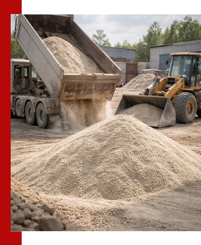 Кварцевый песок с доставкой в Воркуте для строительных работ