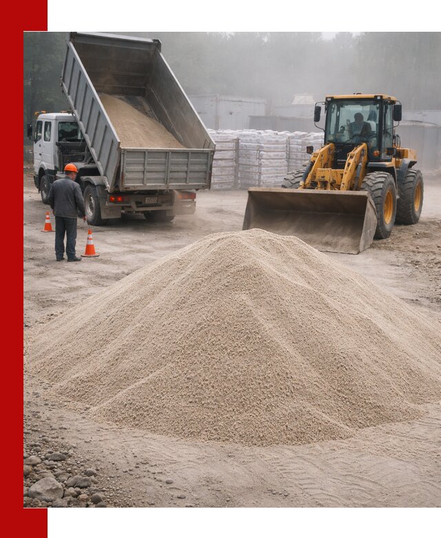 Кварцевый песок фракция 0–8 для стройработ в Воркуте