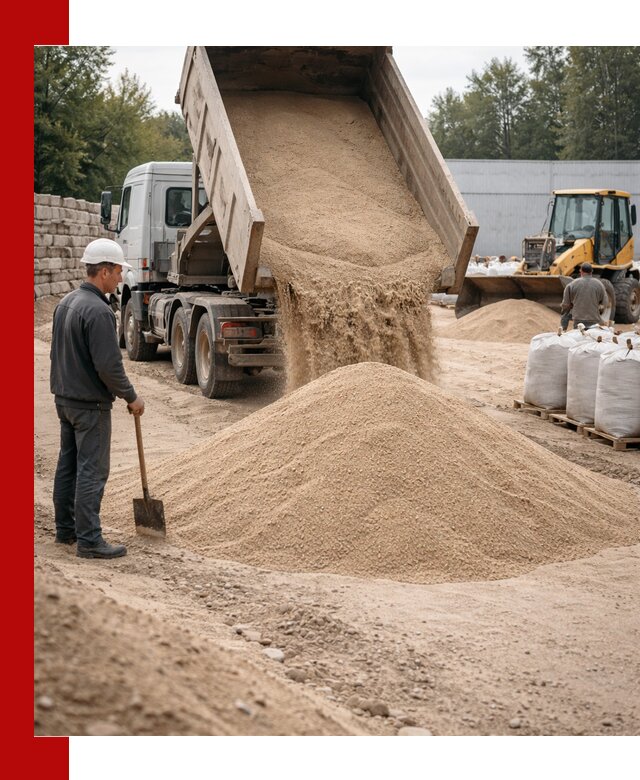 Кварцевый песок фракция 0–3 мм с доставкой в Воркуте