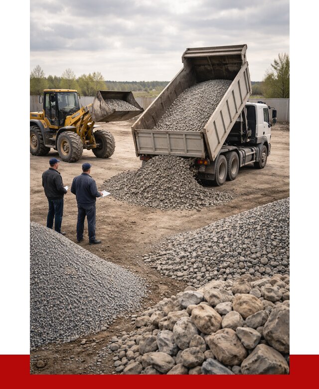 Гравий и камень с доставкой в Воркуте от 4318 р. - ПРОНЕРУДВрк