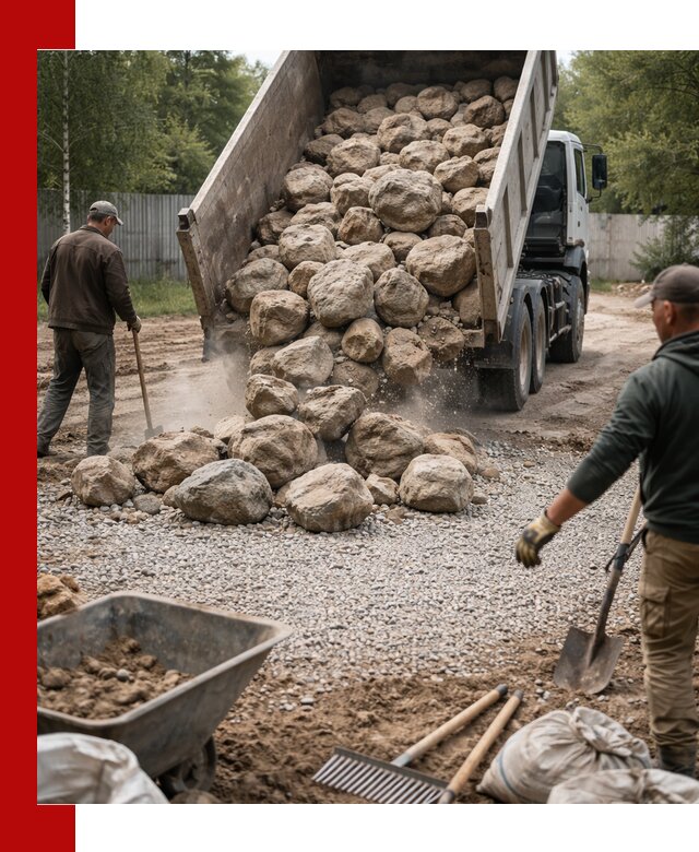 Доставка и укладка булыжника в Воркуте