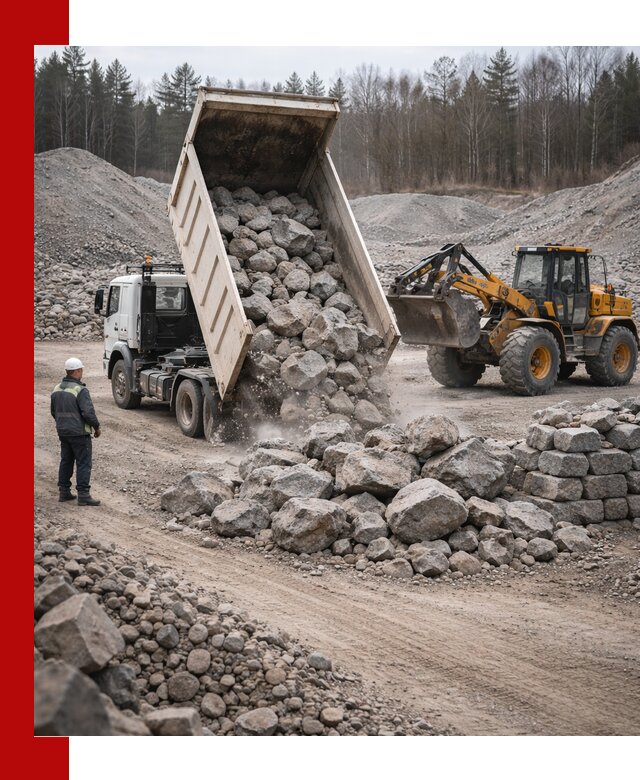 Доставка и продажа бутового гранитного камня в Воркуте