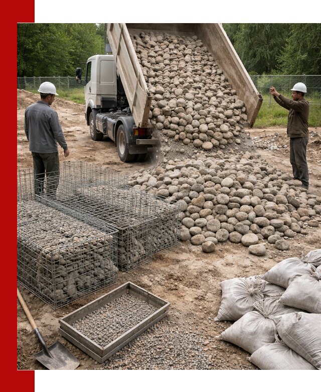 Камень для габионов фракция 70–151 в Воркуте