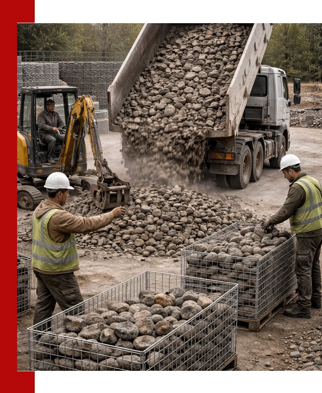 Камень для габионов фракция 100–201 в Воркуте