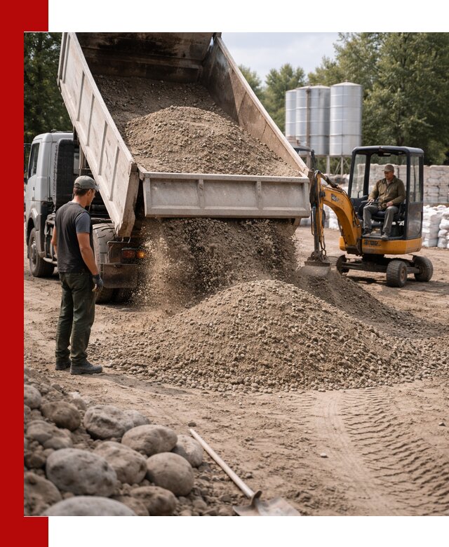 Доставка ПГС С3 в Воркуте самосвалами и миксерами