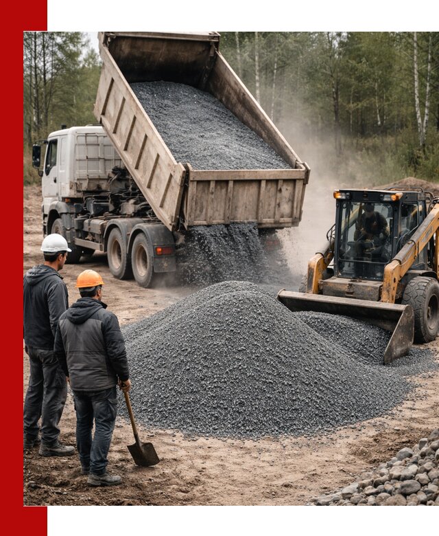 Гранитный отсев 0-5 с доставкой и разгрузкой в Воркуте