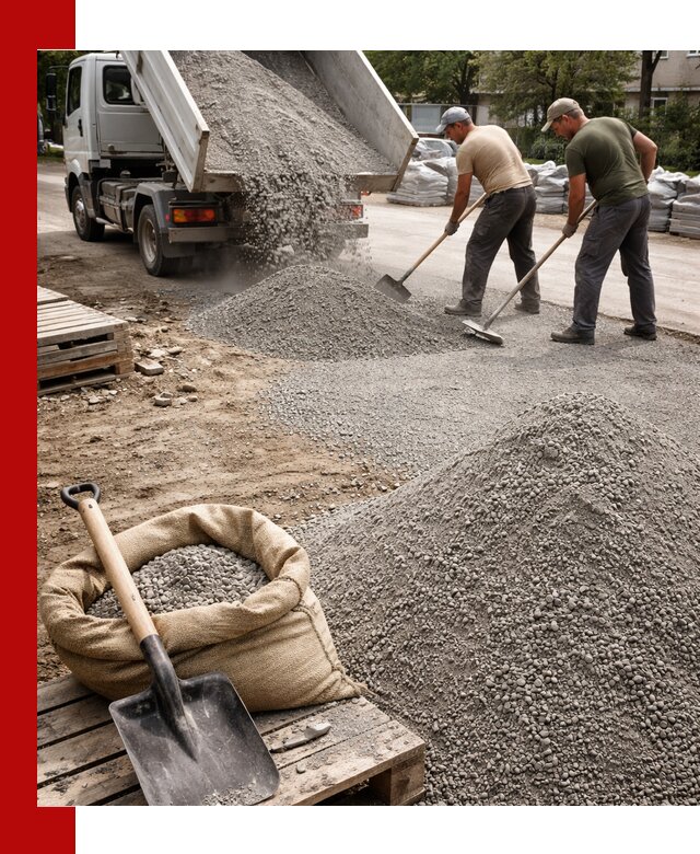 Отсев для тротуарной плитки в Воркуте — доставка и укладка