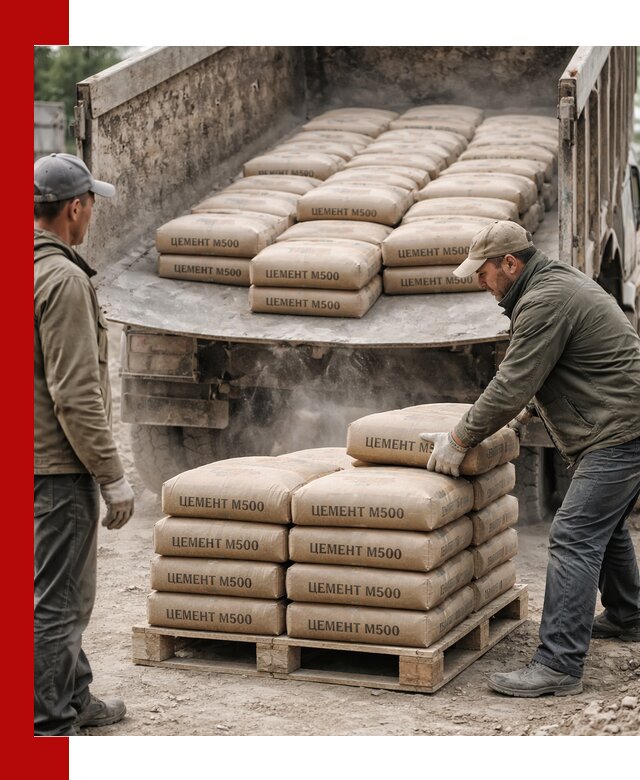 Цемент М500 с доставкой самосвалом в Воркуте