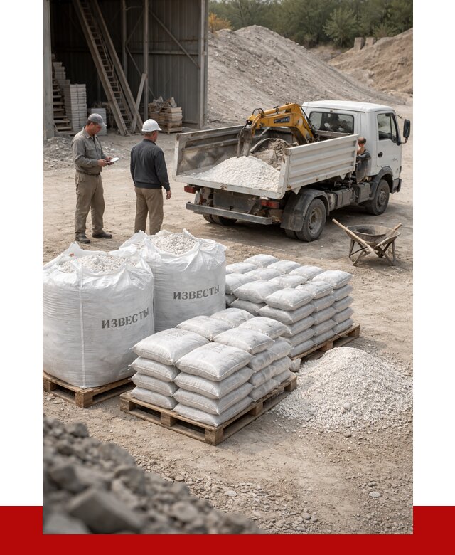 Известь строительная в Воркуте с доставкой от 4318 р. | ПРОНЕРУДВрк