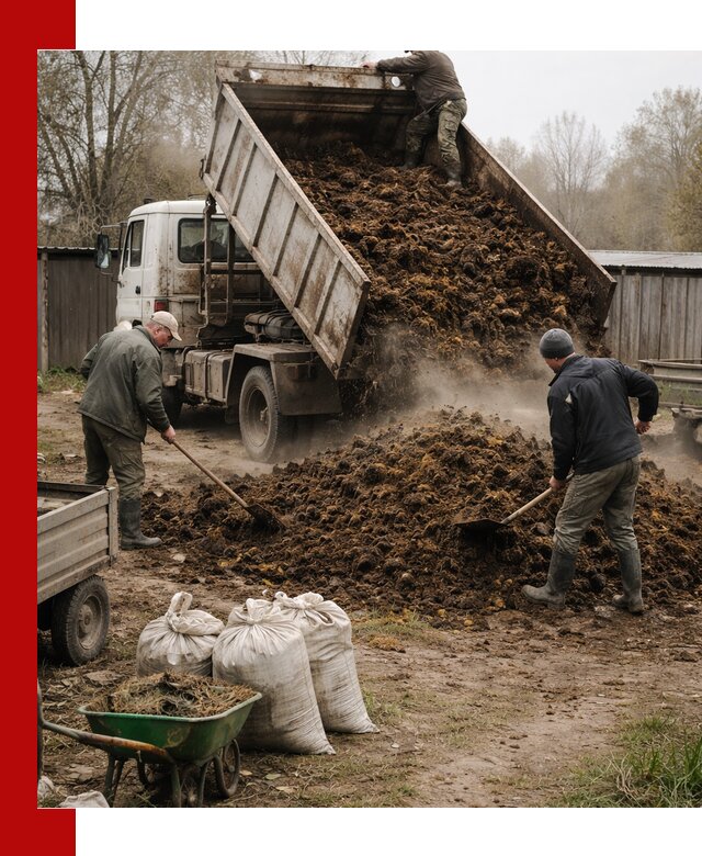 Доставка коровьего навоза самосвалом в Воркуте