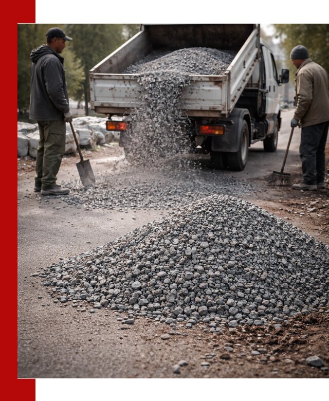 Гранитная крошка для посыпки дорог и тротуаров в Воркуте