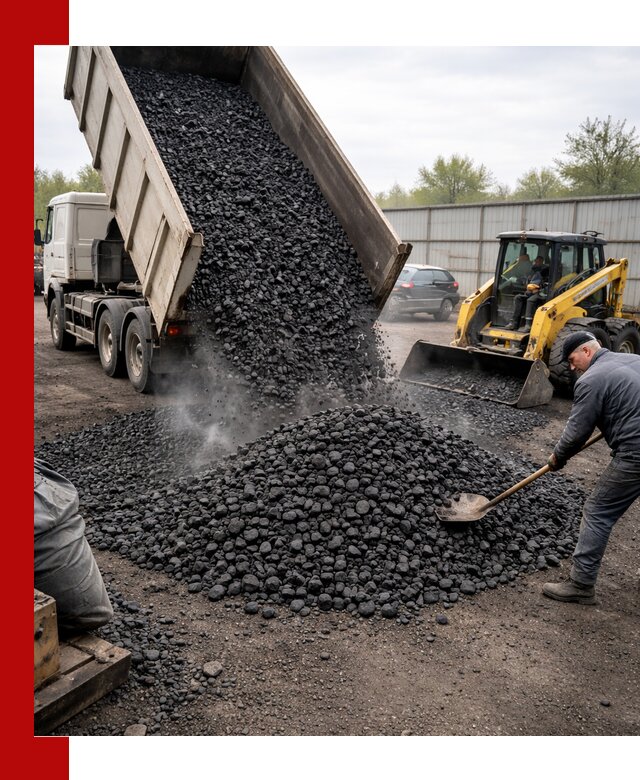 Доставка угля орех в Воркуте оптом и в розницу