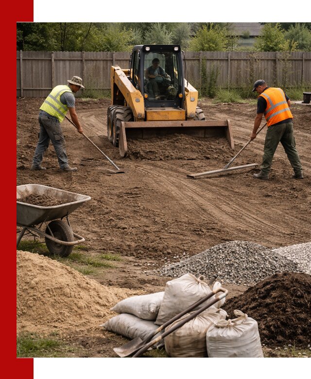 Выравнивание участка под строительство и благоустройство в Воркуте