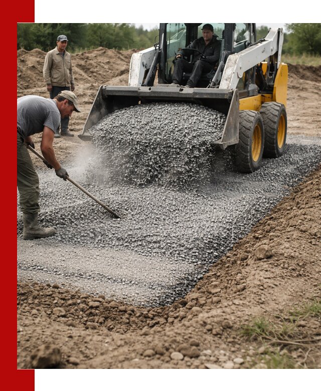 Устройство щебеночной подушки в Воркуте для дорог и фундаментов